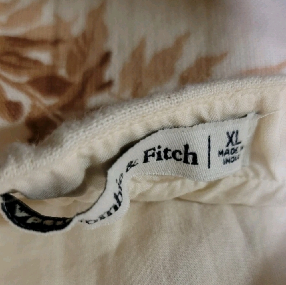 Abercombie & Fitch Linen Floral Slip Dress Square Neck Floral XL - Picture 7 of 8